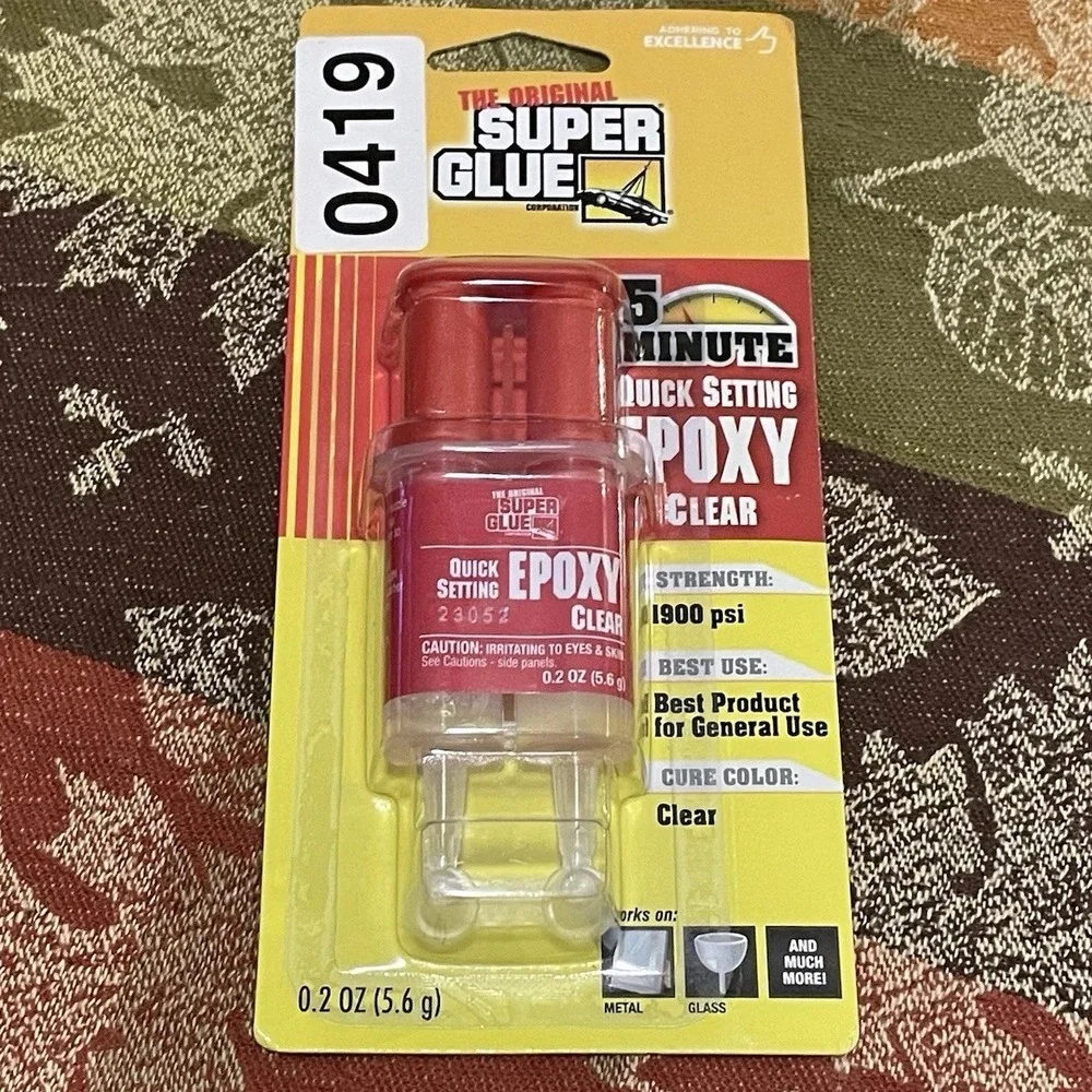 ✅The Original Super Glue 5 Min Quick Setting Epoxy 1900 PSI Strength #️⃣0419